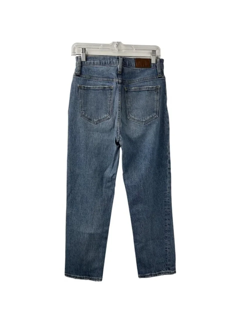 Madewell Womens High Rise Classic Straight Leg Jeans Size 25 Blue Preppy Casual - Picture 4 of 16